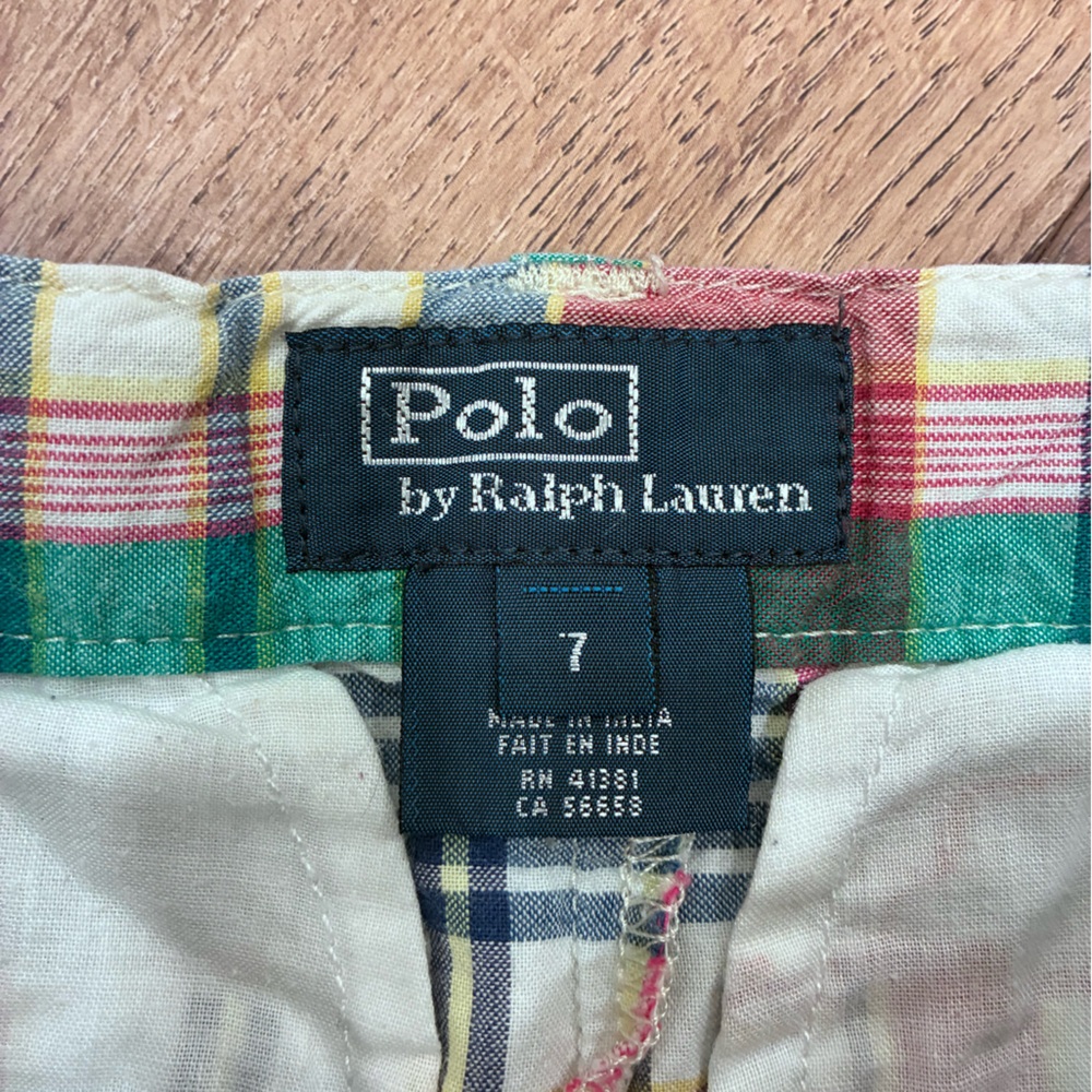 Ralph Lauren Plaid Shorts Adjustable Size 7 Boy - Picture 10 of 11